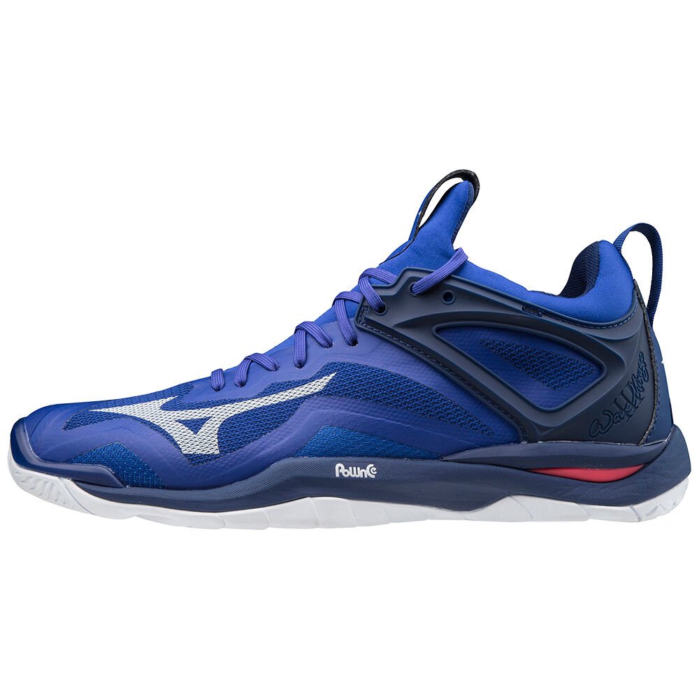 Mizuno Wave Mirage 3 - Bayan Hentbol Ayakkabısı - Mavi/Beyaz/Pembe Türkiye (NZQBPL-150)